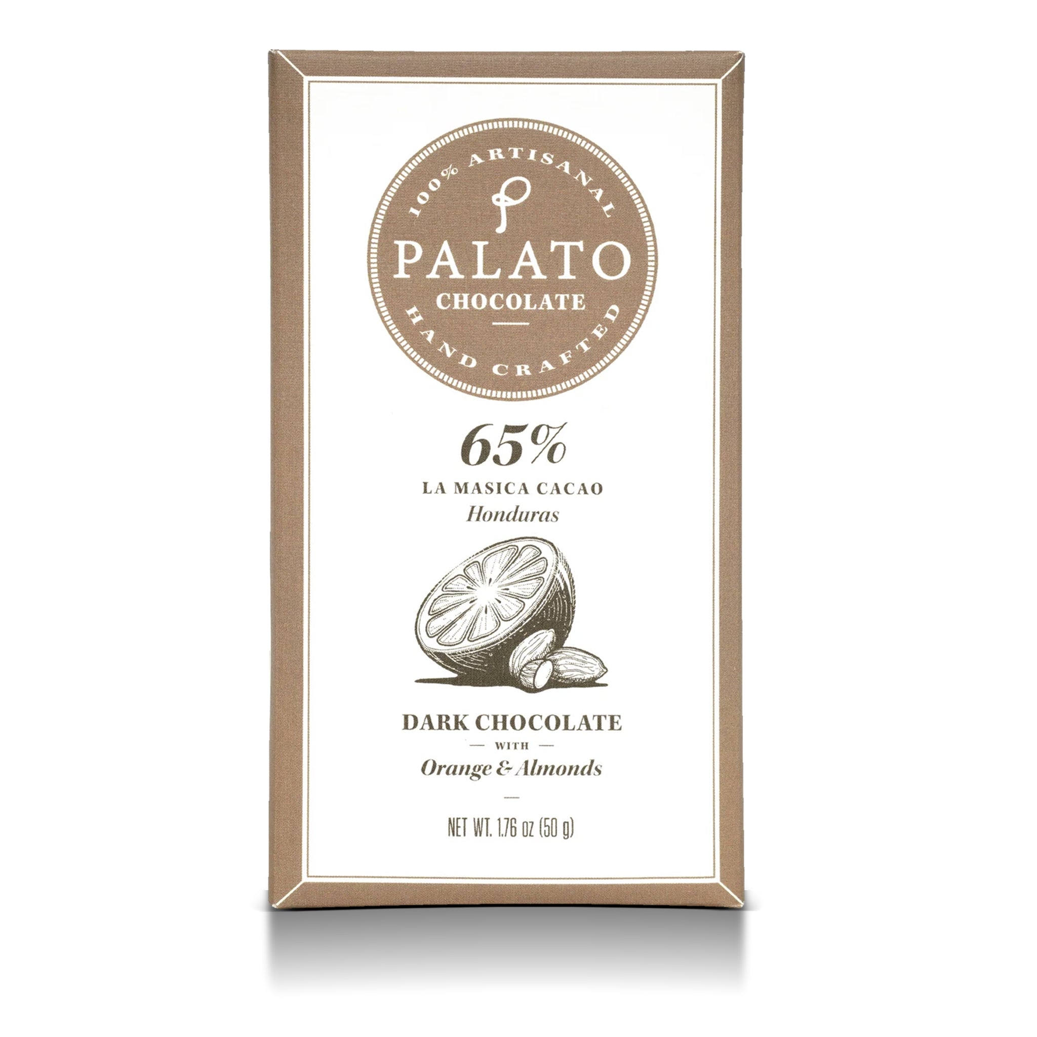 Palato - Chocolate Oscuro 65% - Orange and Almonds