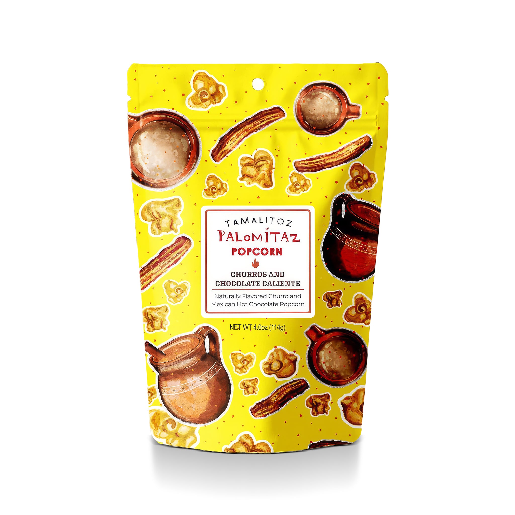 Tamalitoz - Palomitaz/Popcorn - Churros and Chocolate Caliente